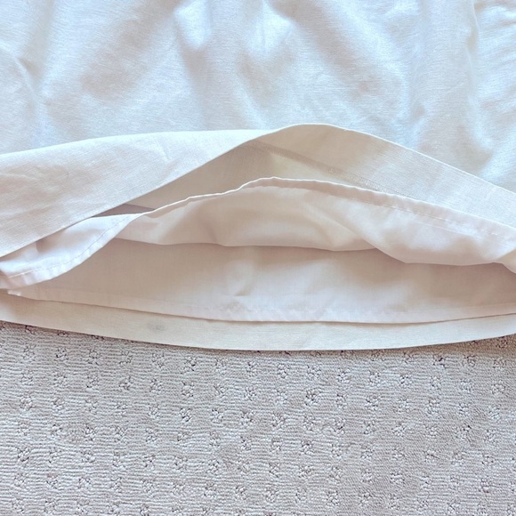 J.Crew Linen/ Cotton Blend City Skirt Sz 12. Ivory Pockets Pull-On Elastic Waist - Picture 6 of 11